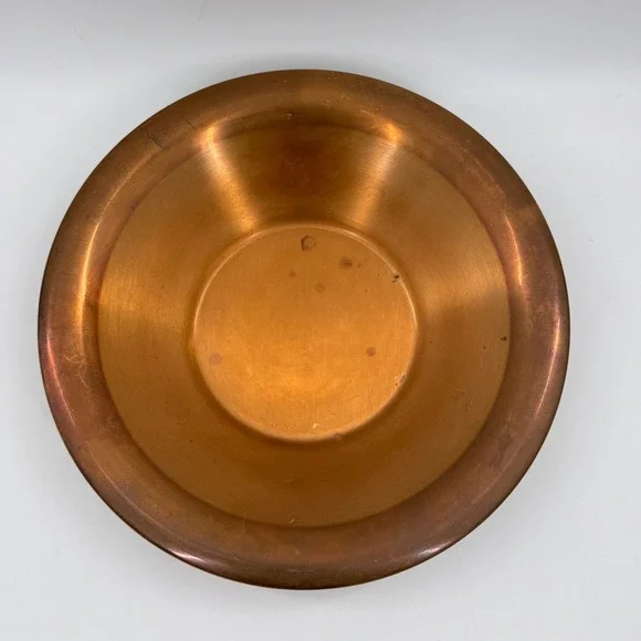 Vintage Solid Copper Centerpiece Bowl 12 Sculptural Decorative Table Accent